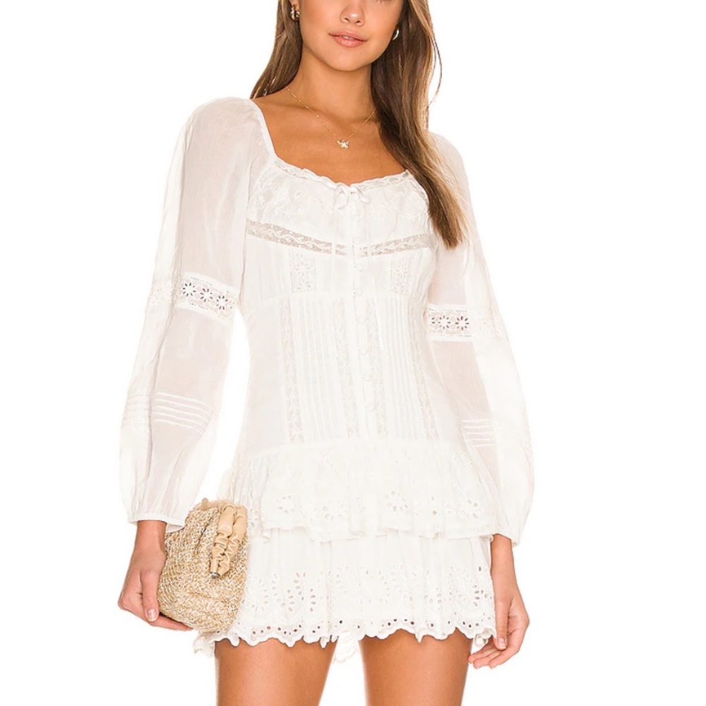 LoveShackFancy-Tayton Dress in Ivory